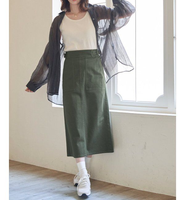 ikka「ストレッチIラインスカート」|スカート|