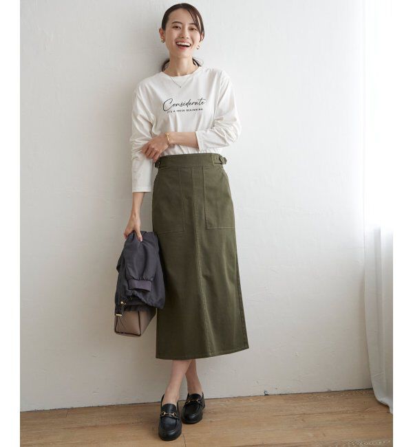 ikka「ストレッチIラインスカート」|スカート|