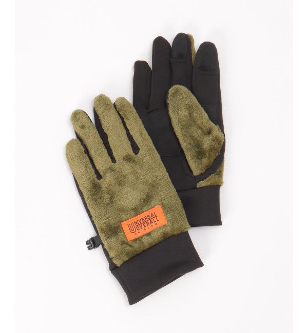 ikka「UNIVERSAL OVERALL ユニバーサルオーバーオール ボアスマートグローブ」|手袋|オリーブ