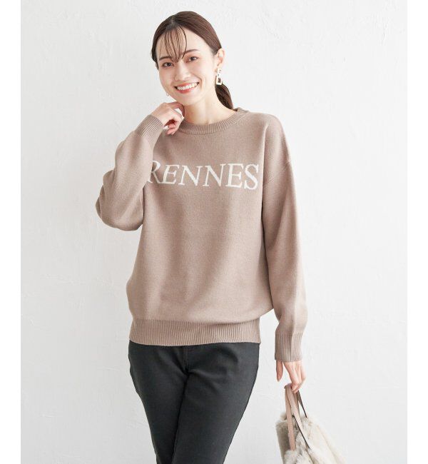 ikka「ジャガードロゴニットプルオーバー」|プルオーバー|