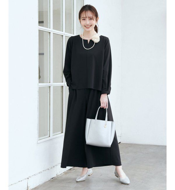 IKKA LOUNGE「GOKU楽 長袖フレアセット」|ワンピース|