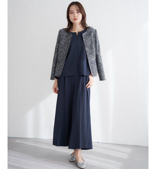 IKKA LOUNGE「GOKU楽 長袖フレアセット」|ワンピース|