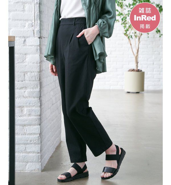 ikka「【雑誌InRed4月号掲載】GOKU楽パンツ テーパード【親子おそろい】」|その他|ブラック