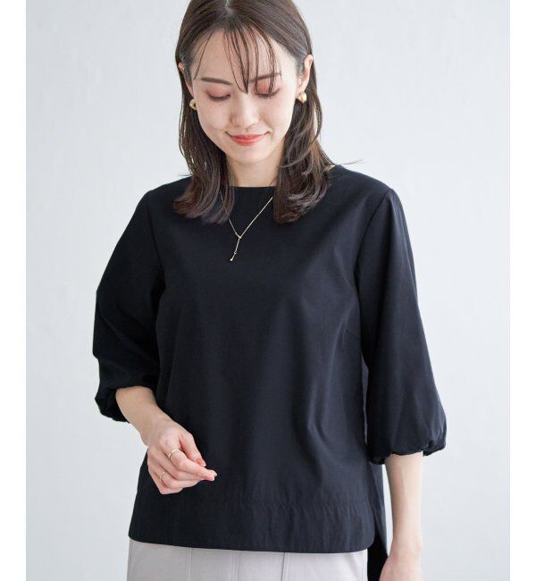 IKKA LOUNGE「2WAY袖リボンブラウス」|シャツ・ブラウス|ネイビーブルー