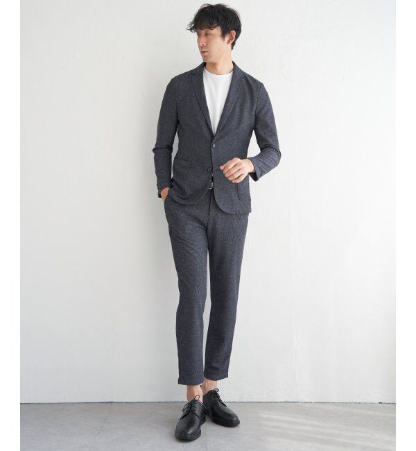 IKKA LOUNGE「【イージーケア】GOKU楽ワーク メランジライトジャケット」|テーラードジャケット|