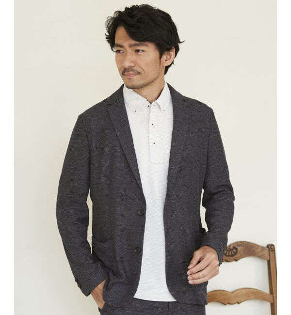 IKKA LOUNGE「【イージーケア】GOKU楽ワーク メランジライトジャケット」|テーラードジャケット|