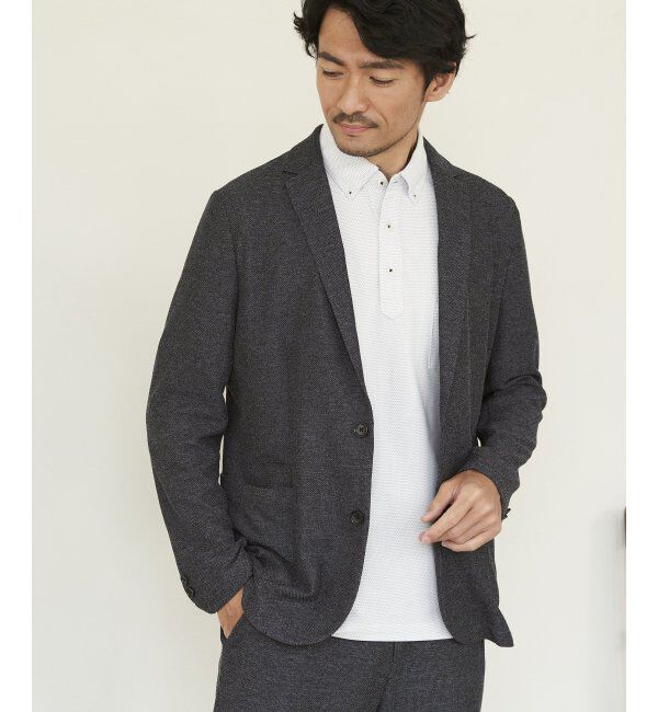 IKKA LOUNGE「【イージーケア】GOKU楽ワーク メランジライトジャケット」|テーラードジャケット|