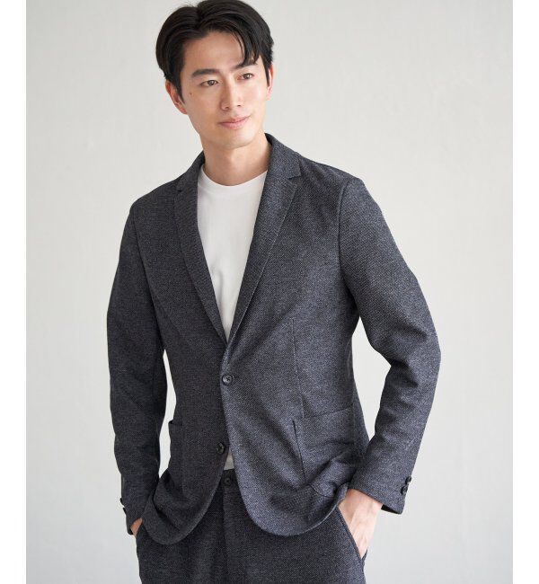 IKKA LOUNGE「【イージーケア】GOKU楽ワーク メランジライトジャケット」|テーラードジャケット|