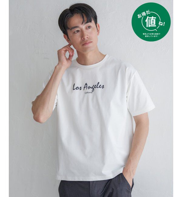 ikka「【接触冷感／速乾】速乾COOLプリントTシャツ」|Tシャツ・カットソー|ホワイト