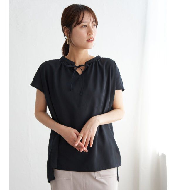 ikka「ジョーゼットフレンチスリーブブラウス」|シャツ・ブラウス|