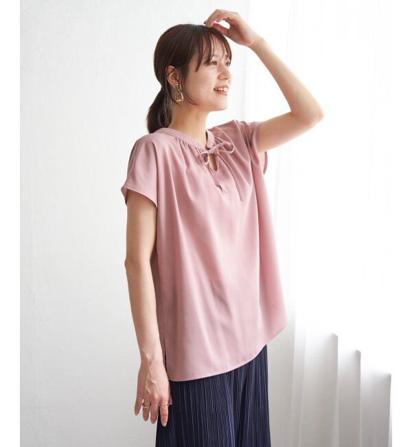 ikka「ジョーゼットフレンチスリーブブラウス」|シャツ・ブラウス|