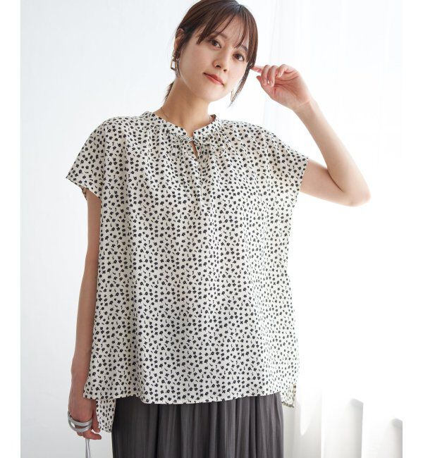 ikka「ジョーゼットフレンチスリーブブラウス」|シャツ・ブラウス|