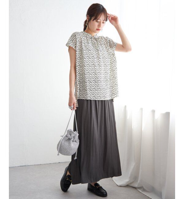 ikka「ジョーゼットフレンチスリーブブラウス」|シャツ・ブラウス|