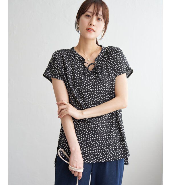 ikka「ジョーゼットフレンチスリーブブラウス」|シャツ・ブラウス|