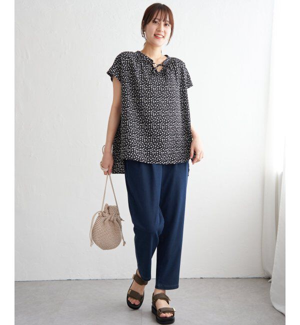 ikka「ジョーゼットフレンチスリーブブラウス」|シャツ・ブラウス|