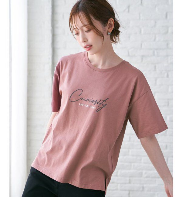 ikka「ロゴフォトプリントＴ」|Tシャツ・カットソー|ピンク