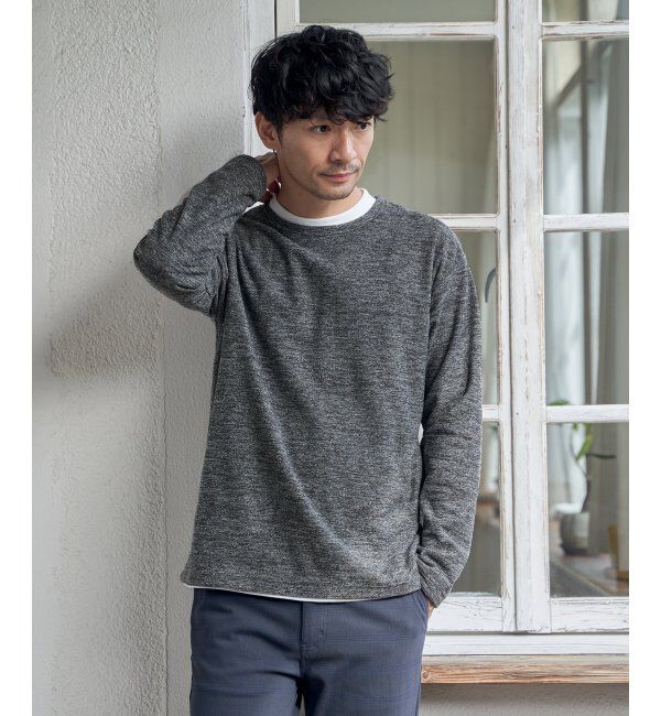 ikka「メランジ裏起毛インナーセット」|パーカー|