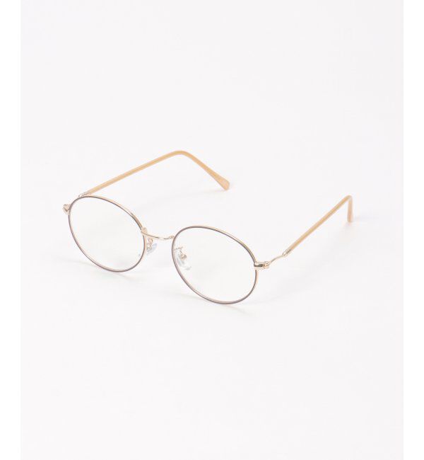 ikka「伊達ブルーライトカットメガネ」|サングラス|モカ