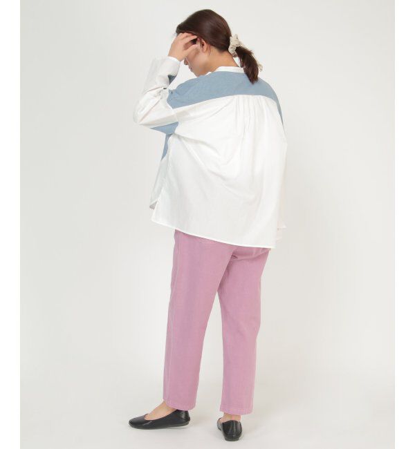 Lbc with Life「異素材切り替えビッグシャツ」|シャツ・ブラウス|