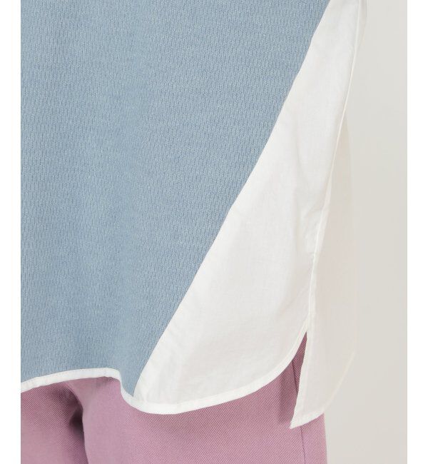 Lbc with Life「異素材切り替えビッグシャツ」|シャツ・ブラウス|