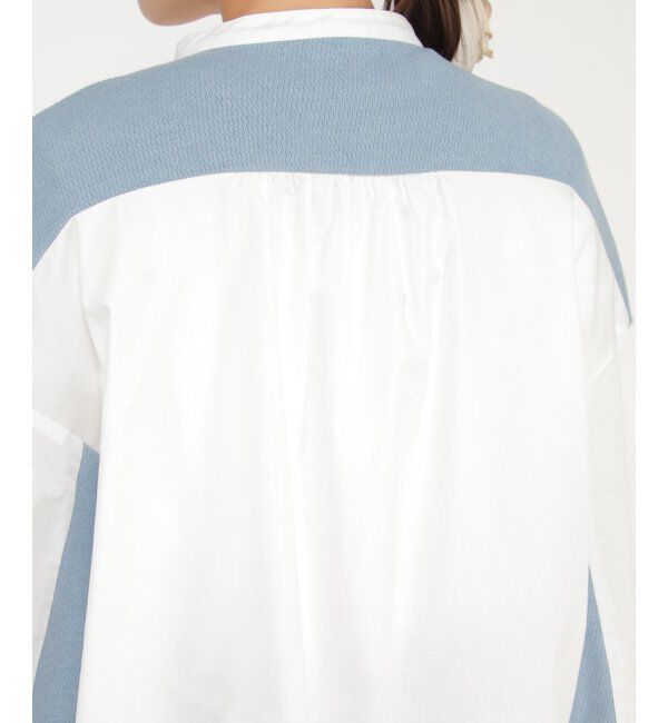 Lbc with Life「異素材切り替えビッグシャツ」|シャツ・ブラウス|