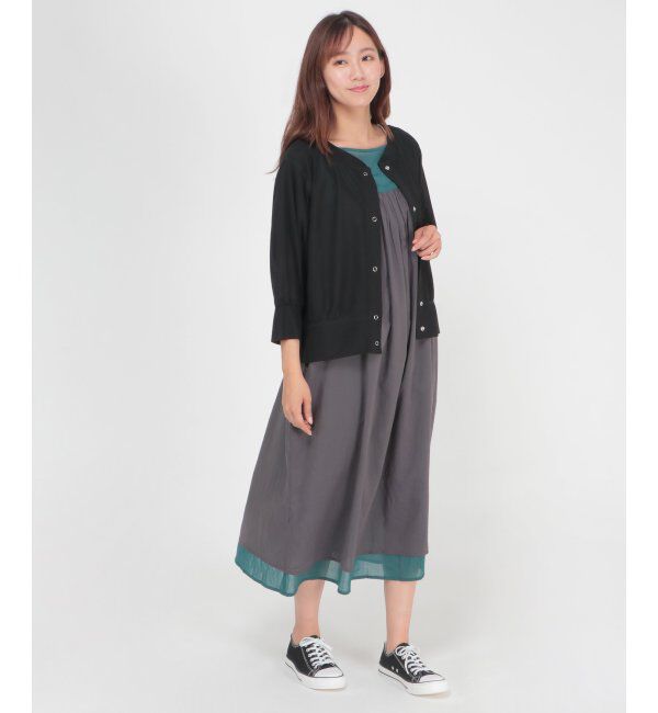 Lbc with Life「ひんやりタッチスナップボタンカーデ」|カーディガン|
