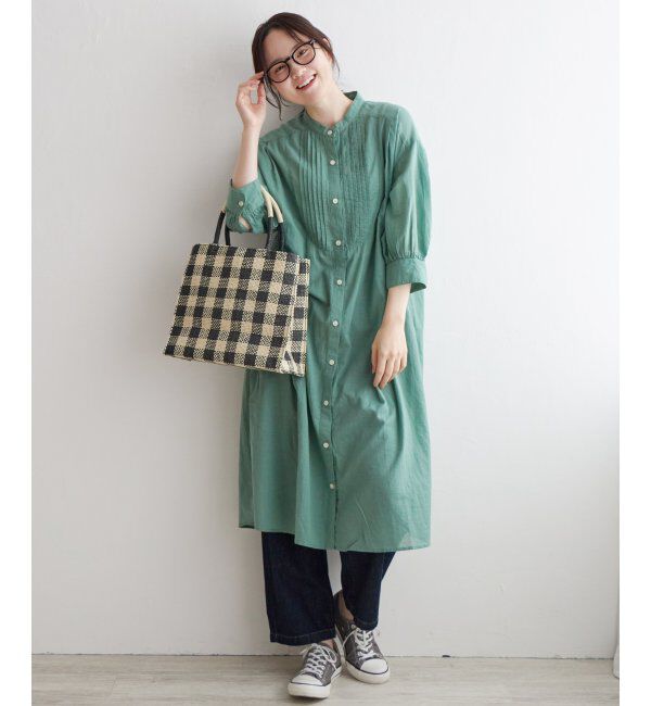 Lbc with Life「リネンブレンドピンタックワンピース」|ワンピース|