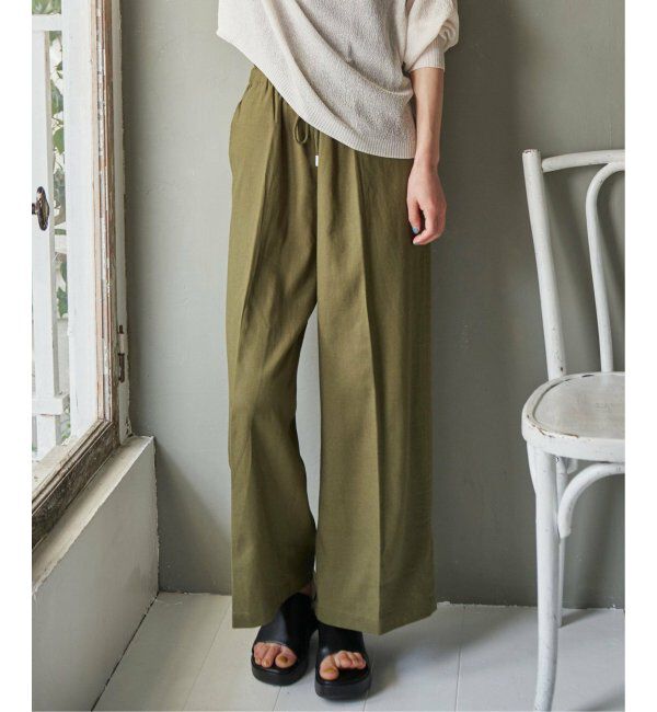Lbc with Life「リネン混シャーリングワイドパンツ」|その他|