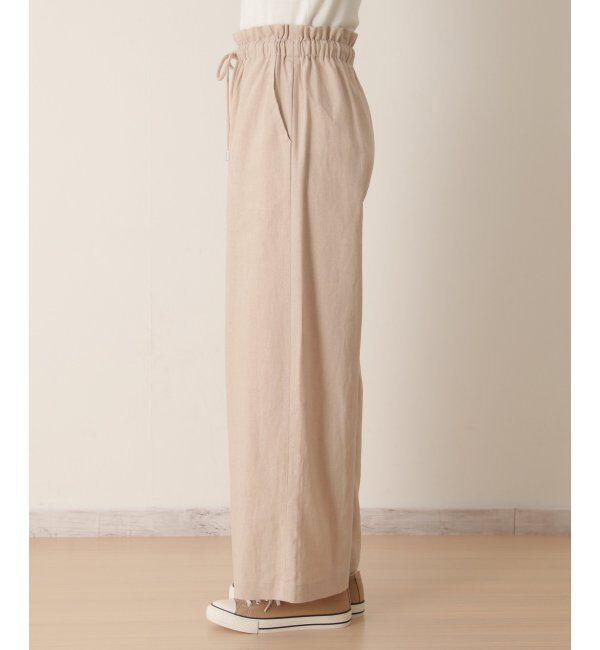 Lbc with Life「リネン混シャーリングワイドパンツ」|その他|