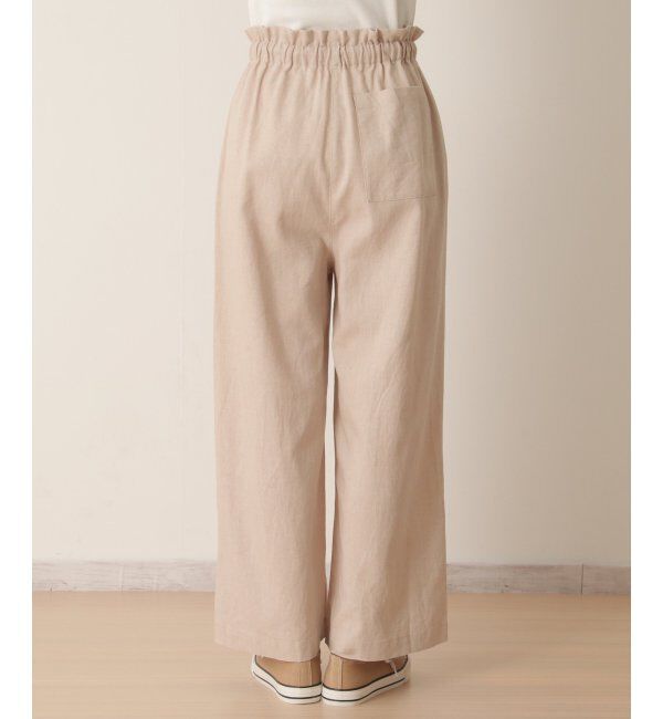 Lbc with Life「リネン混シャーリングワイドパンツ」|その他|