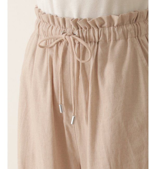 Lbc with Life「リネン混シャーリングワイドパンツ」|その他|