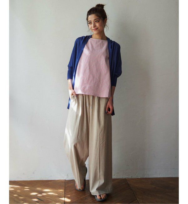 Lbc with Life「リネン混シャーリングワイドパンツ」|その他|