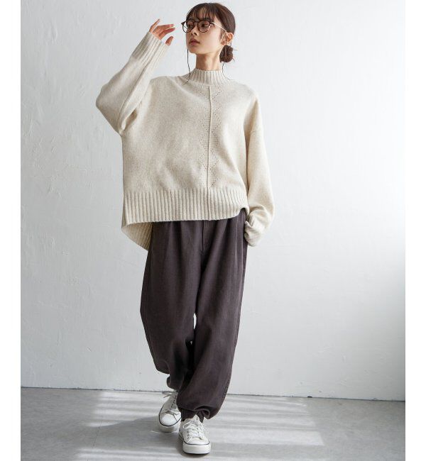 Lbc with Life「起毛ヘリンボンコージータックパンツ」|その他|