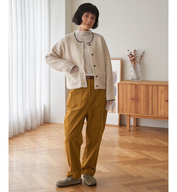 Lbc with Life「配色ポケットショートカーディガン」|カーディガン|