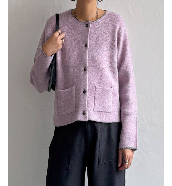 Lbc with Life「配色ポケットショートカーディガン」|カーディガン|