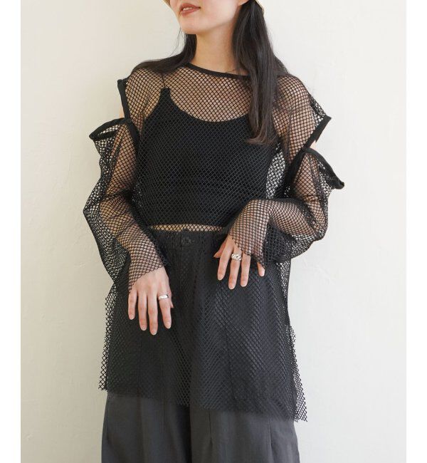 VENCE share style「カットアウト2Wayメッシュプルオーバー」|Tシャツ・カットソー|