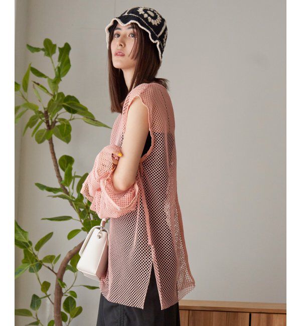 VENCE share style「カットアウト2Wayメッシュプルオーバー」|Tシャツ・カットソー|