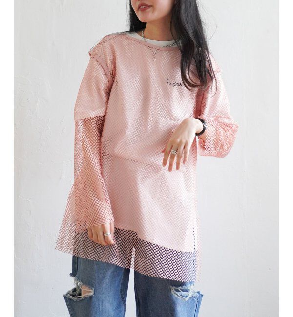 VENCE share style「カットアウト2Wayメッシュプルオーバー」|Tシャツ・カットソー|