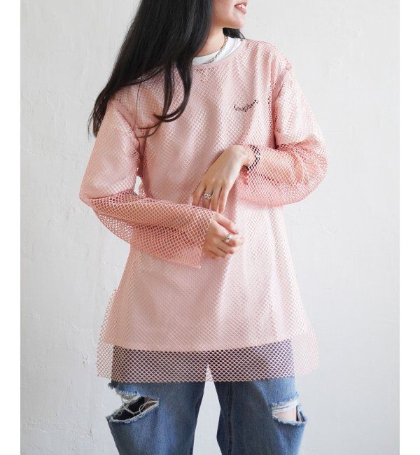 VENCE share style「カットアウト2Wayメッシュプルオーバー」|Tシャツ・カットソー|