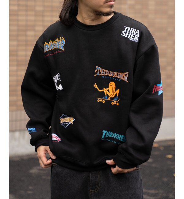 VENCE share style「THRASHER スラッシャー 総柄スウェット」|スウェット・ジャージ|