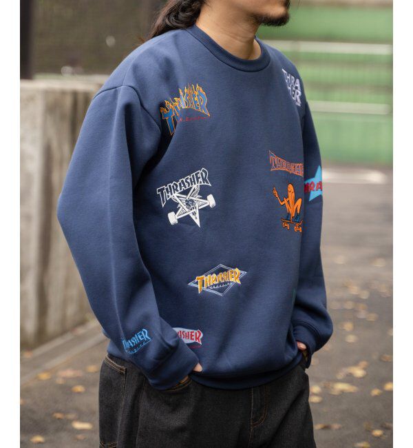 VENCE share style「THRASHER スラッシャー 総柄スウェット」|スウェット・ジャージ|