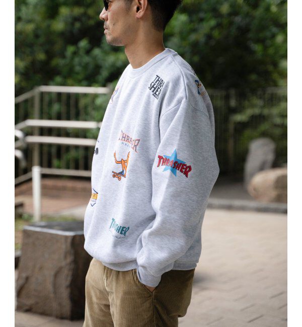 VENCE share style「THRASHER スラッシャー 総柄スウェット」|スウェット・ジャージ|