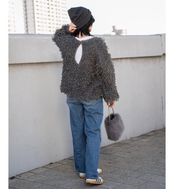 VENCE share style「前後2WAYループヤーンプルオーバー」|ニット・セーター|