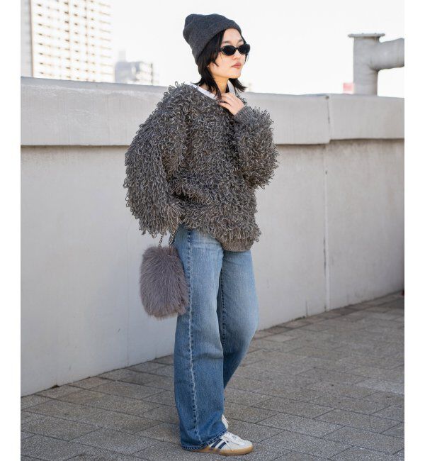 VENCE share style「前後2WAYループヤーンプルオーバー」|ニット・セーター|