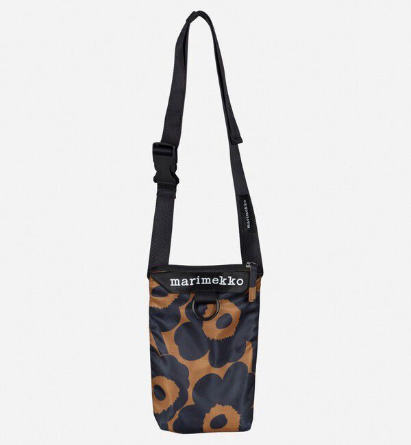 Marimekko「【日本限定】Neat Phone Pocket Unikko ショルダーバッグ」|ショルダー・メッセンジャー|ﾌﾞﾗｳﾝ&times;ﾀﾞｰｸﾌﾞﾙｰ