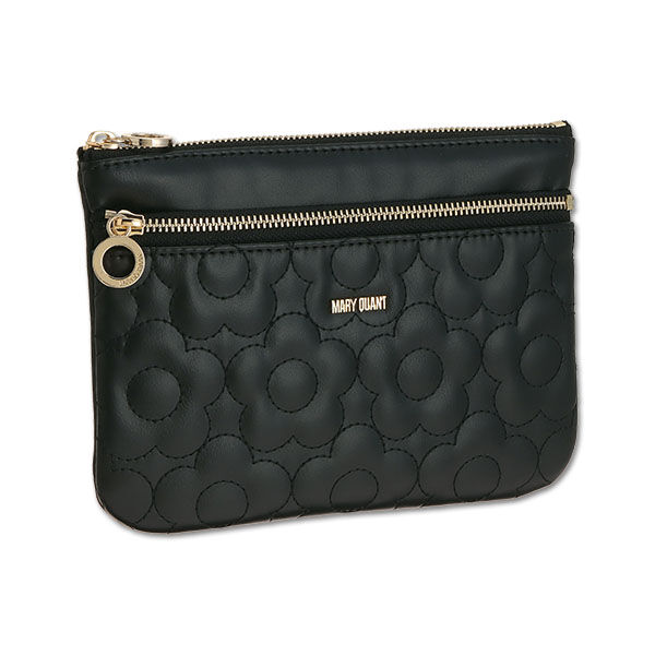 MARY QUANT「キルトフォームデイジー 2ファスナーポーチ」|ポーチ|