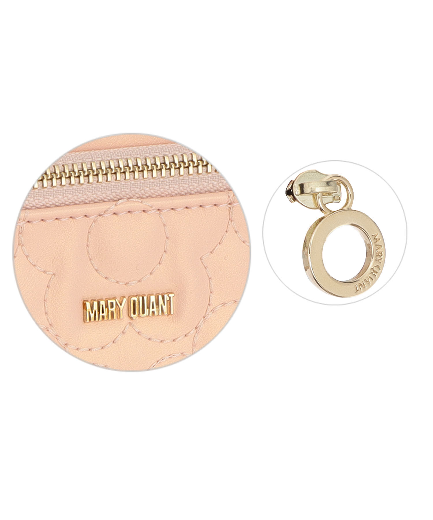 MARY QUANT「キルトフォームデイジー 2ファスナーポーチ」|ポーチ|