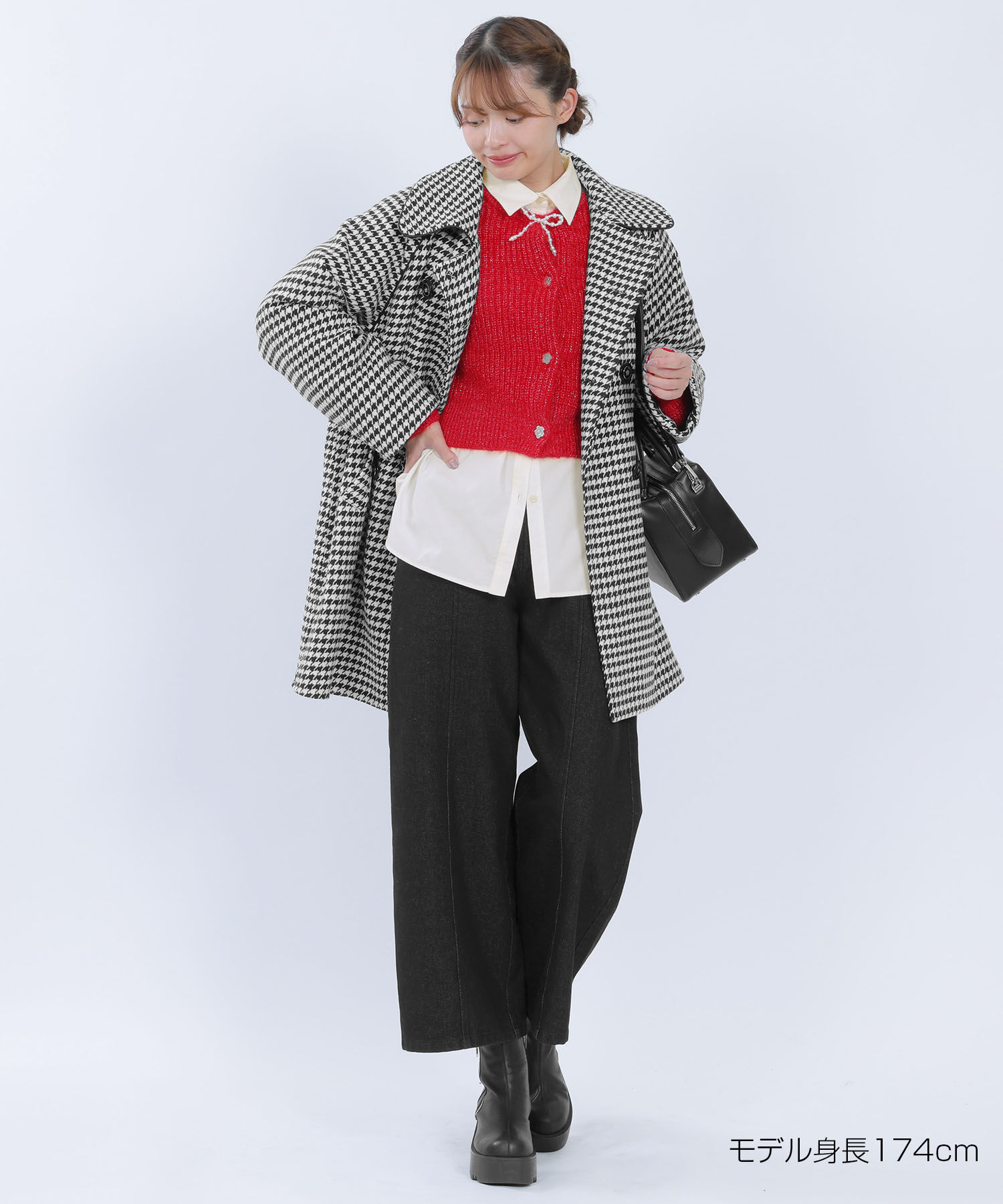 MARY QUANT「バックロゴシャツ ブラウス」|カーディガン|