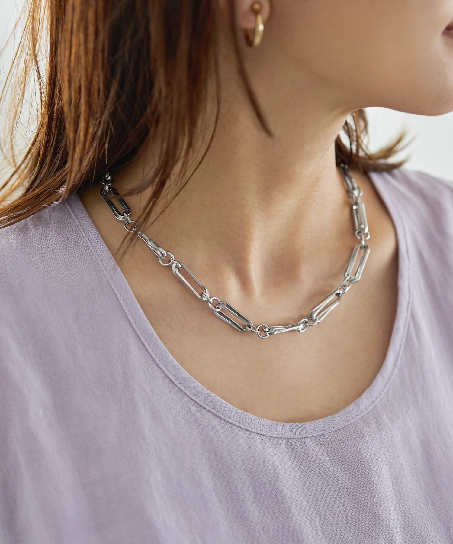 STYLE DELI「45cmダブルパーツチェーンネックレス」|ネックレス|