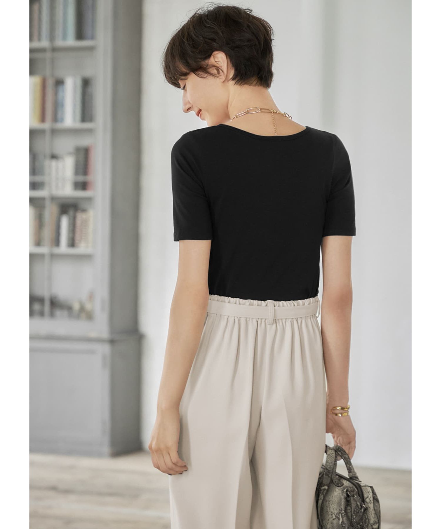 STYLE DELI「首開きシンプルTシャツ」|Tシャツ・カットソー|